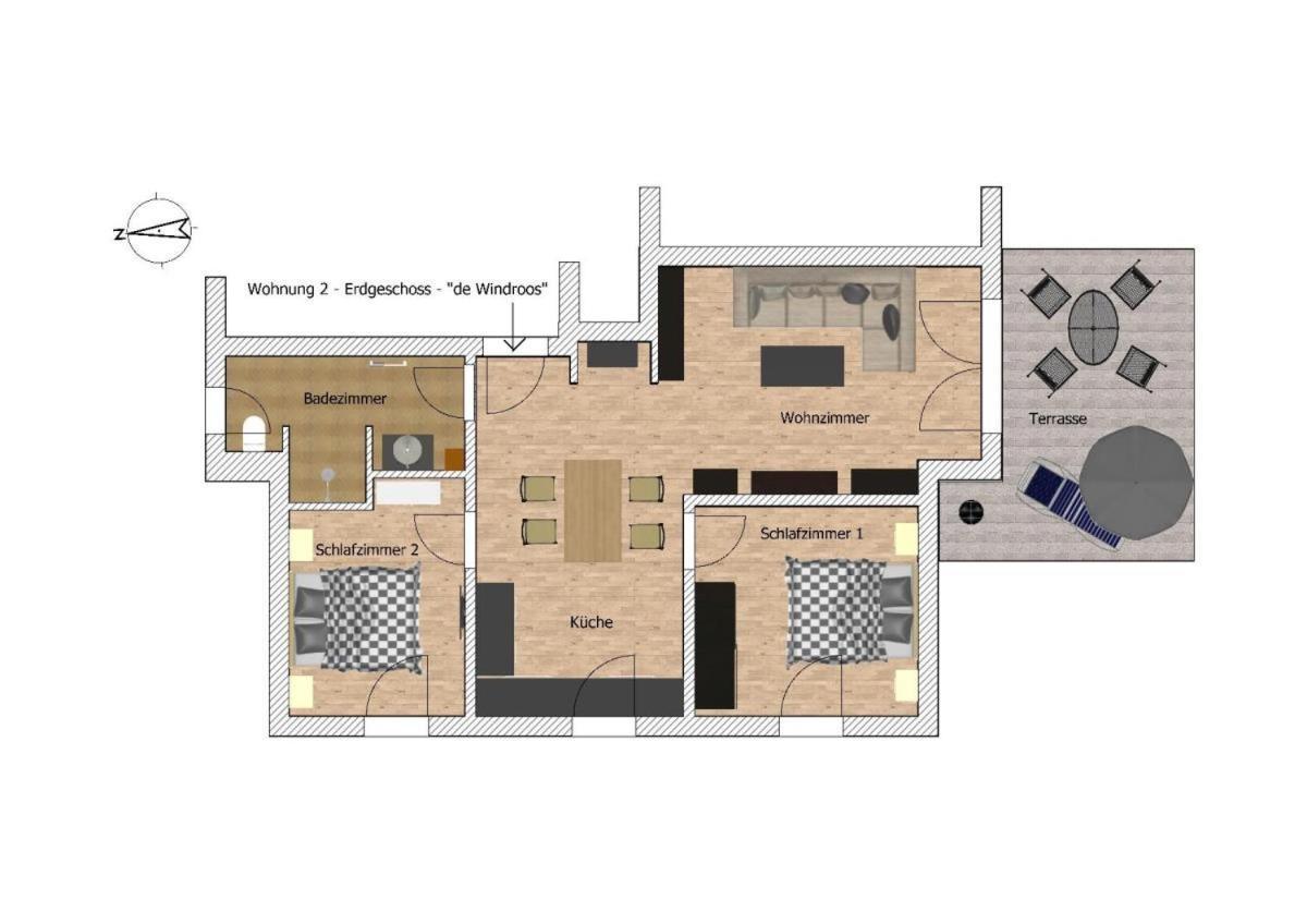 Ferienwohnung De Windroos Born Exterior photo